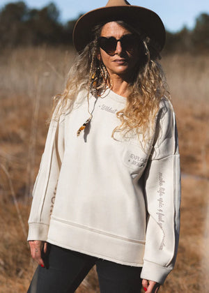 Wildust Sisters Escape Oversized Sweatshirt - Ecru - Salt Flats Clothing