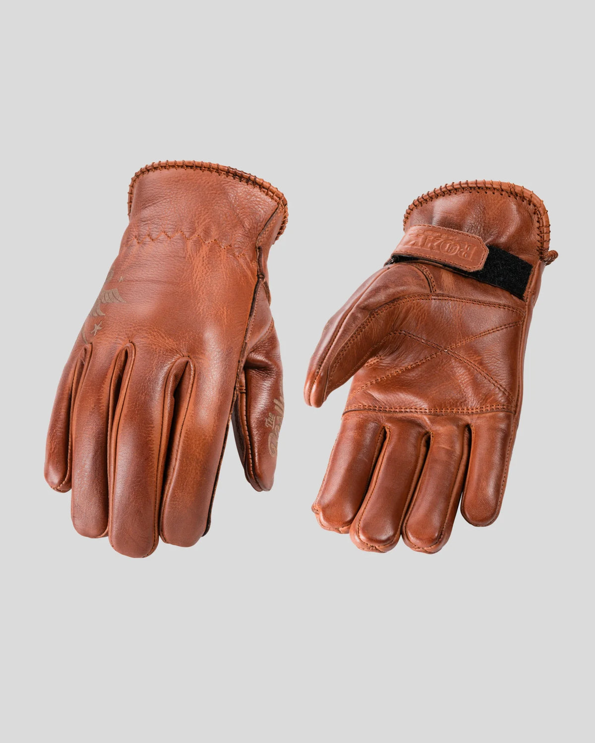 Rokker Glove Tattoo Bird Lady - Cognac - Salt Flats Clothing