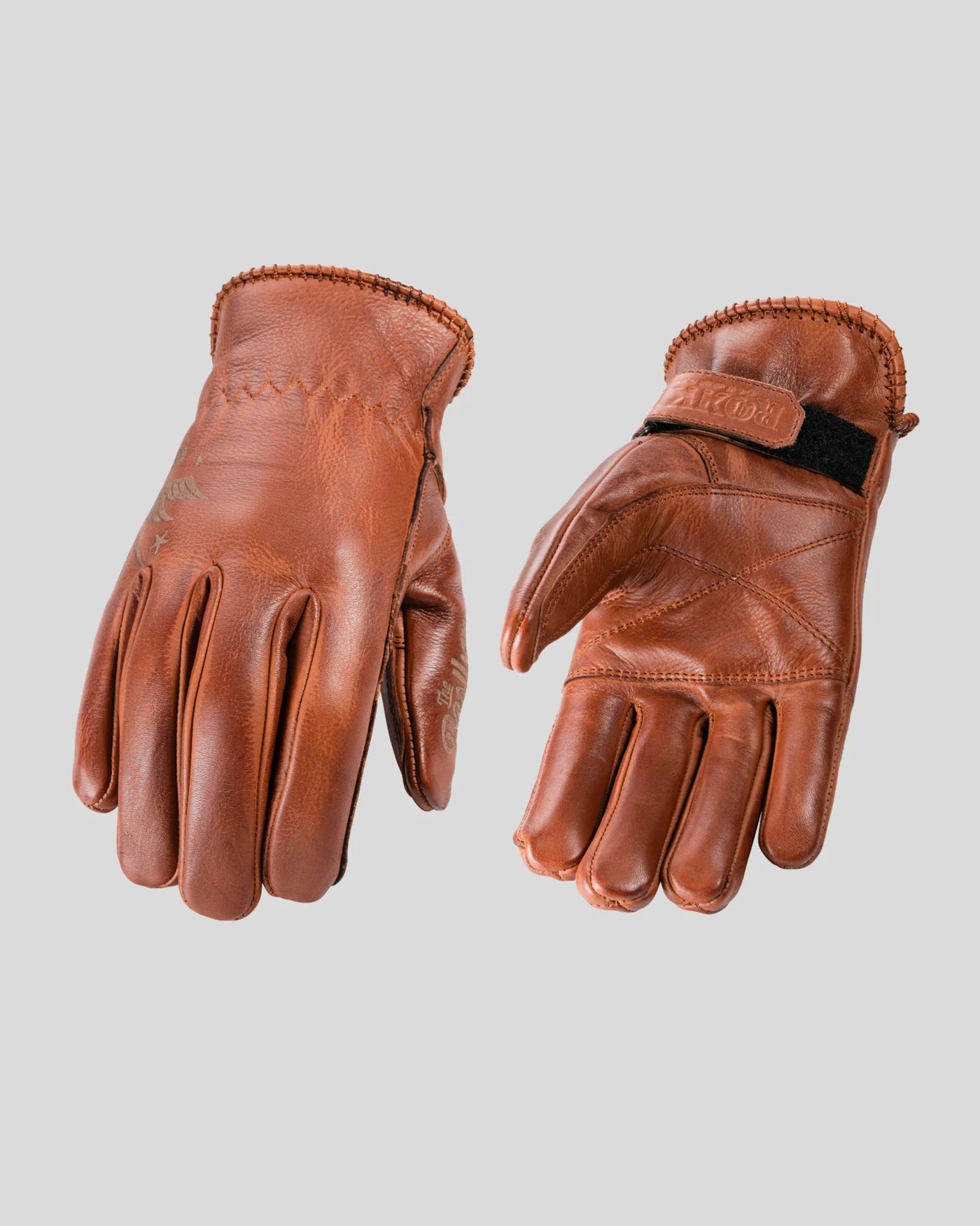 Rokker Glove Tattoo Bird Lady - Cognac - Salt Flats Clothing