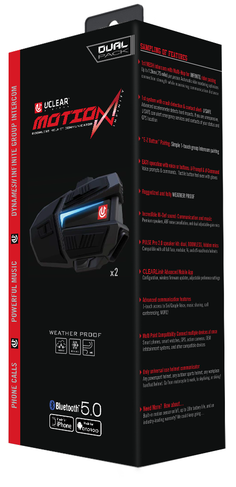 UCLEAR MOTION INFINITY (Dual Pack) Headsets Salt Flats Clothing