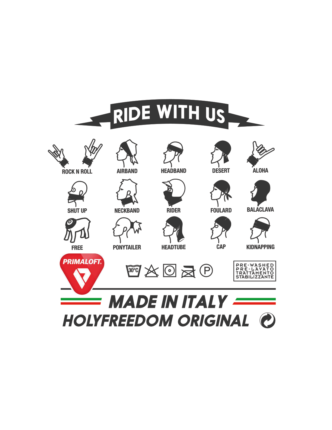 Heilige Freiheit die Hamptons Primaloft Bandana Tube