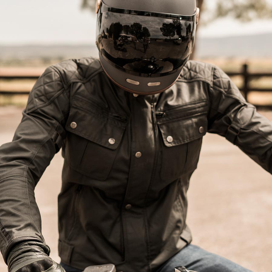 Veste en coton ciré à la belfast verte Belfast Green Salt Flats