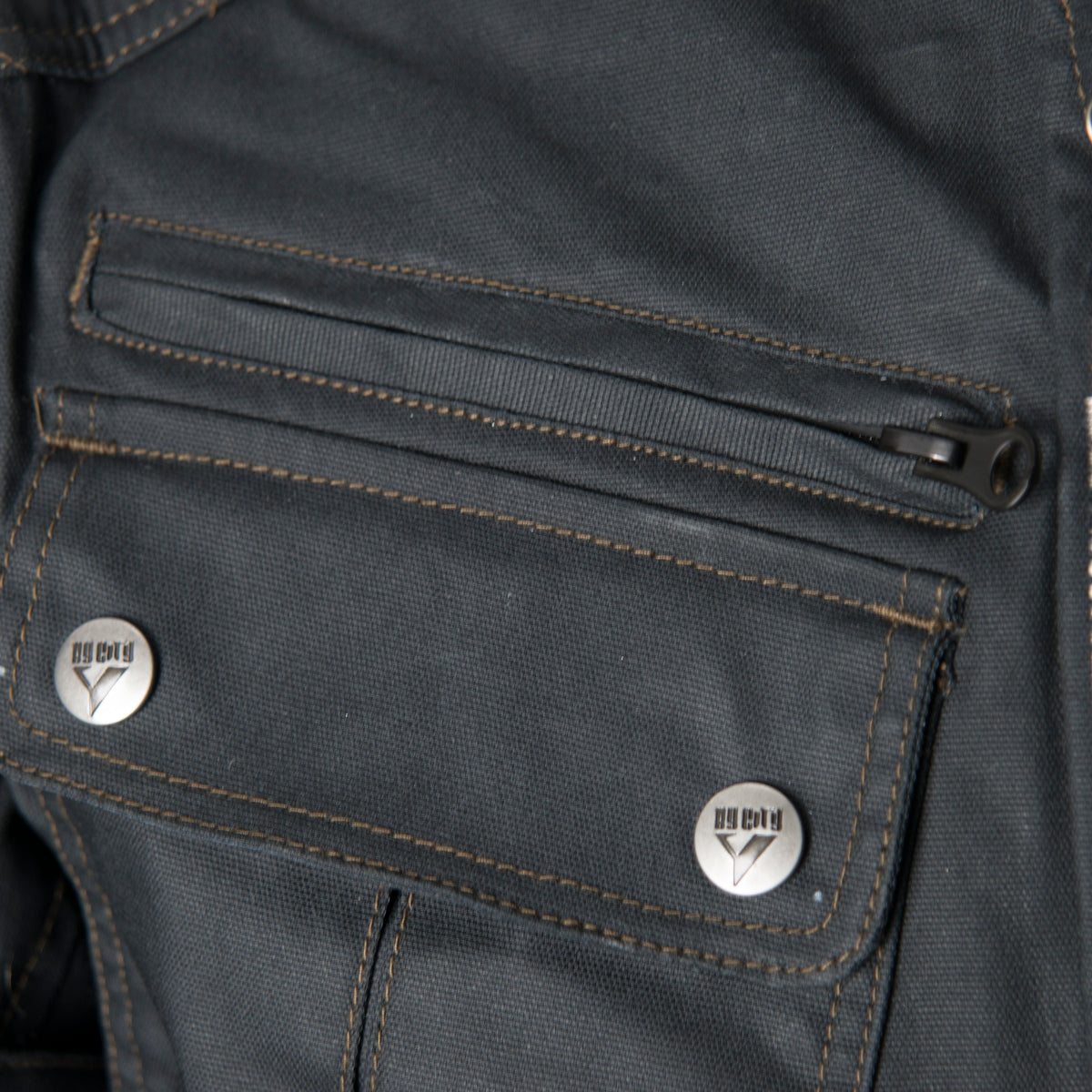 ByCity Mens Belfast Black Waxed Cotton Jacket