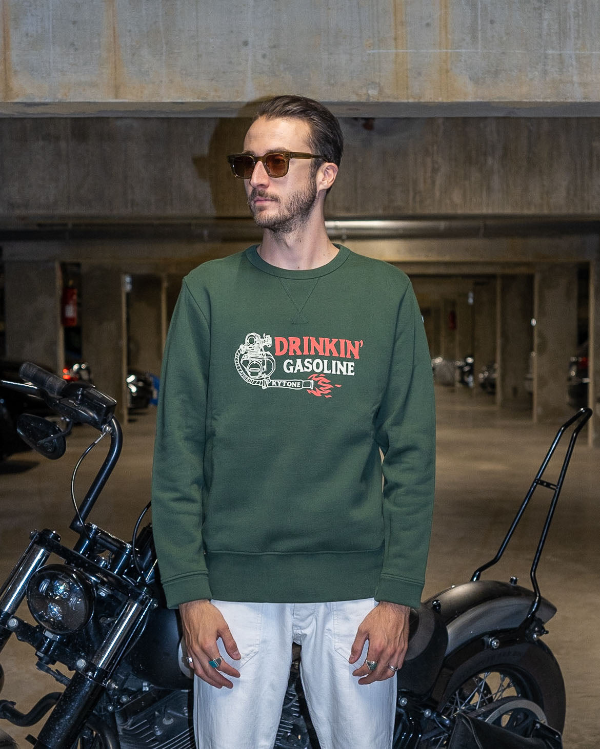 Kytone Drinkin Green Sweat Shirt - Salt Flats Clothing