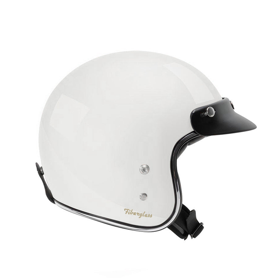 Garibaldi G02X Open Face Vintage Helmet - Pearl White