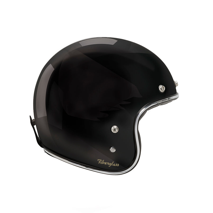 Garibaldi - Gari G02X Open Face Vintage Helmet - Gloss Black