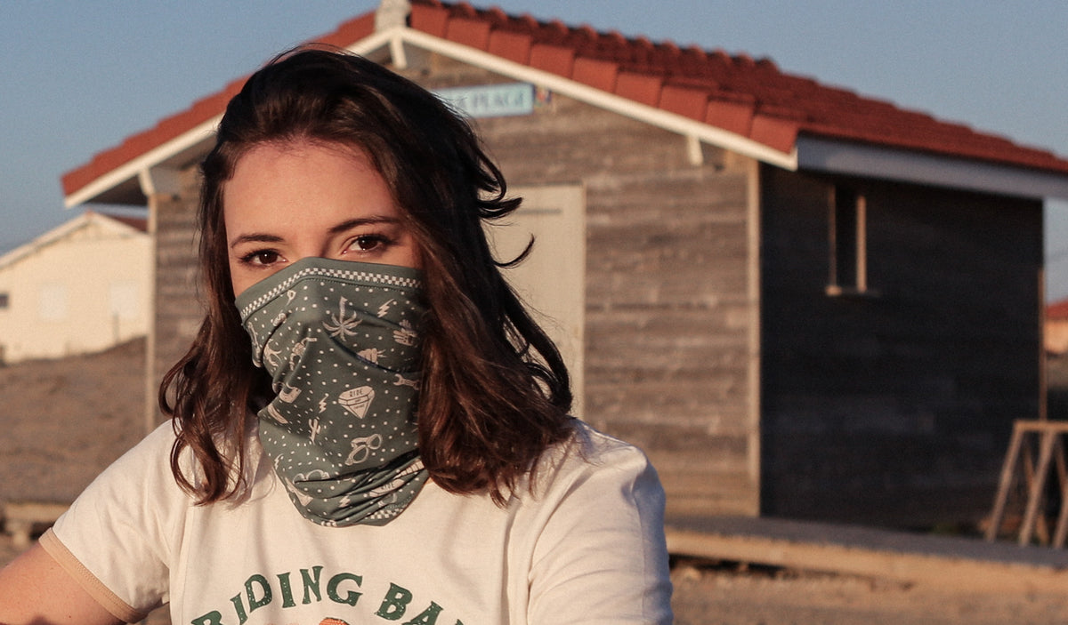 Wildust Sisters Green Bay Bandana Tube Neck Warmer - Salt flats Clothing