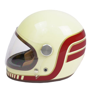 ByCity Roadster II Full Face Helmet - Wing Cream Red R22.06 - Salt Flats Clothing