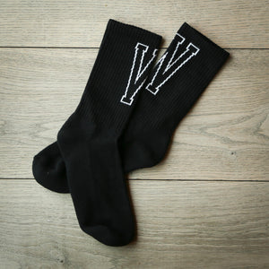 Wheels and Waves Darkside Socks in Black