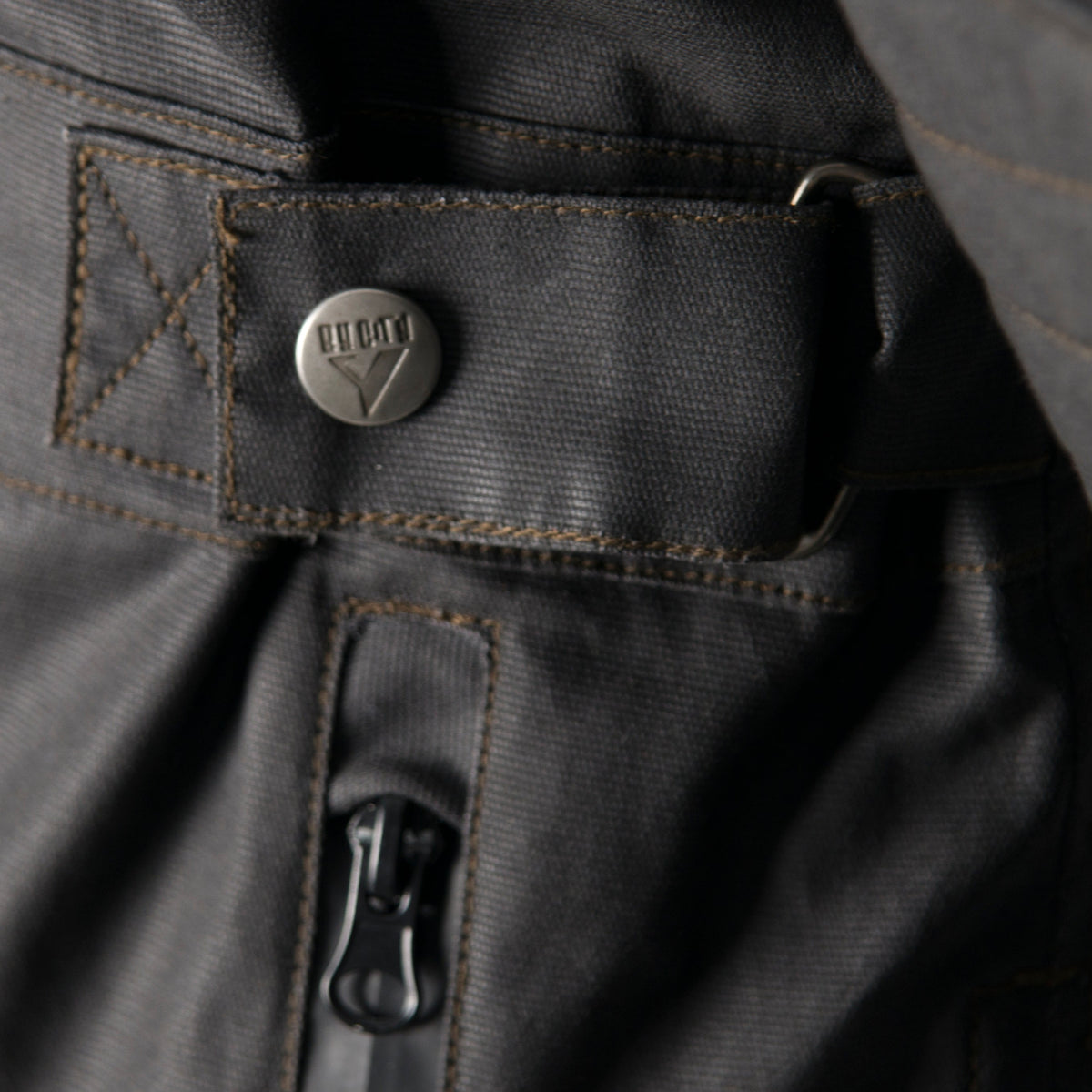 chaqueta moto hombre de algodón encerado By City london con protecciones  color negro Tallas Ropa S