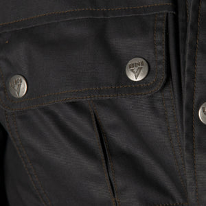 By City Men's London II Waxed Cotton Jacket - Black
