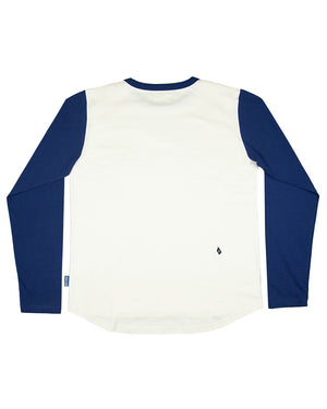 Kytone Racing Crew White/Blue LS T'Shirt - Salt Flats Clothing