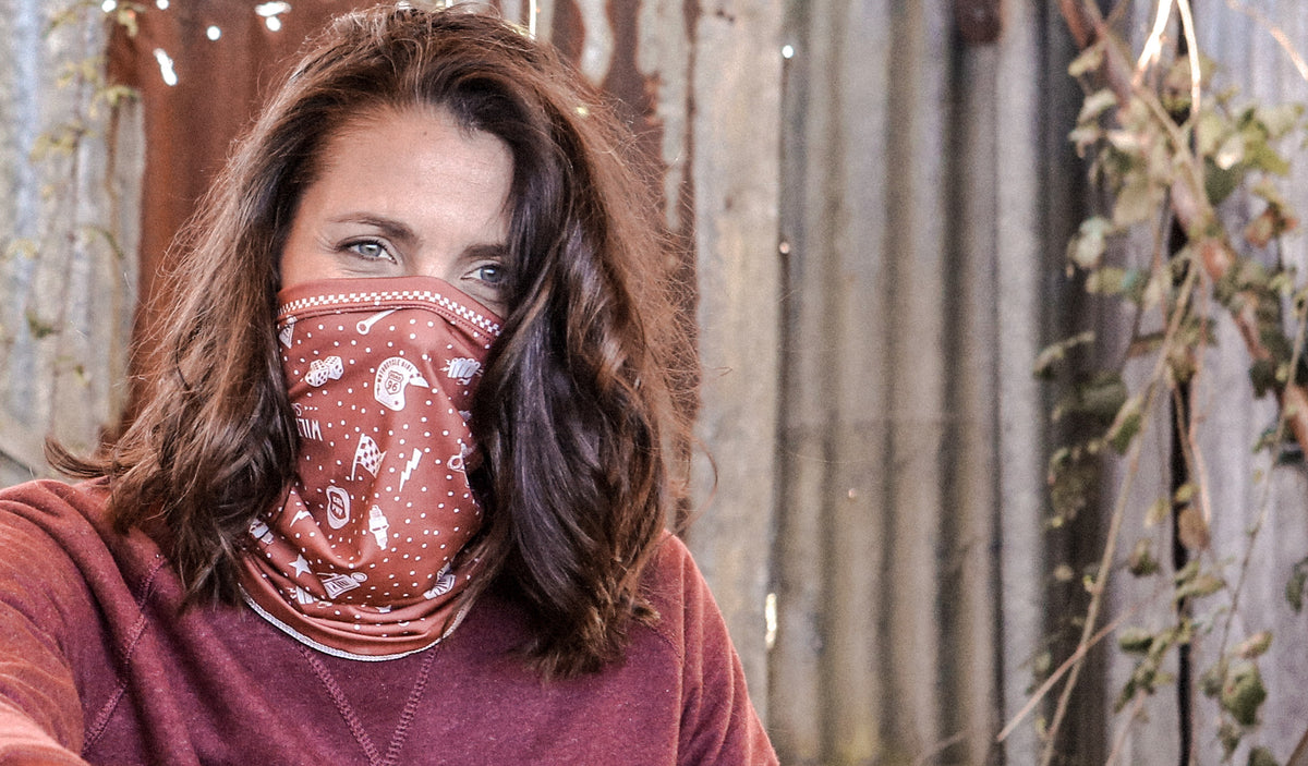 Wildust Sisters Red Chilli Bandana Tube Neck Warmer - Salt Flats Clothing