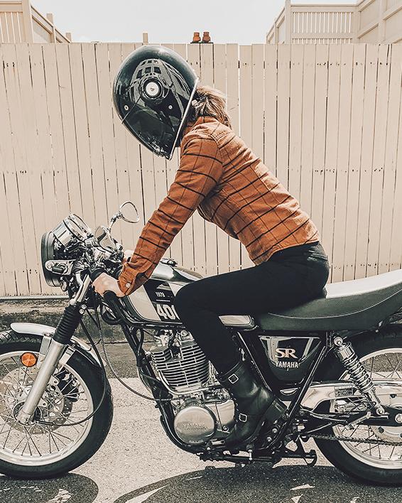 Black Arrow Ladies Savannah Motorcycle Riding Shirt - Whiskey Check