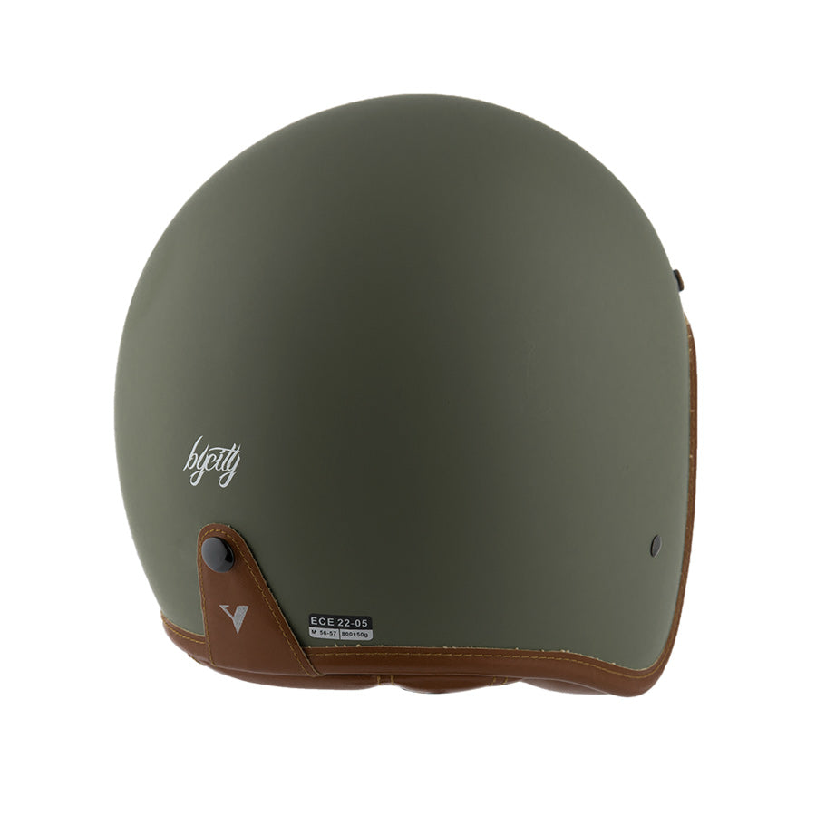 ByCity Two Strokes Open Face Helmet - Matte Green