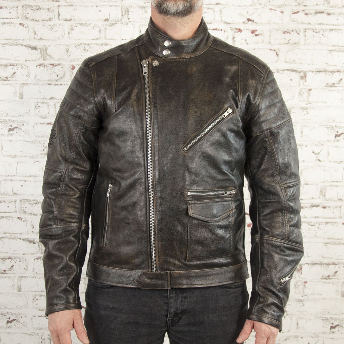 Age of Glory - Age of Glory Rocker Black Leather Jacket - Men's Jackets - Salt Flats Clothing