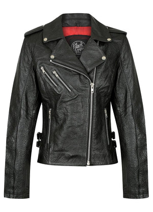 Black Arrow - Black Arrow Ladies Gypsy Perfecto Leather Jacket - Ladies Jackets - Salt Flats Clothing