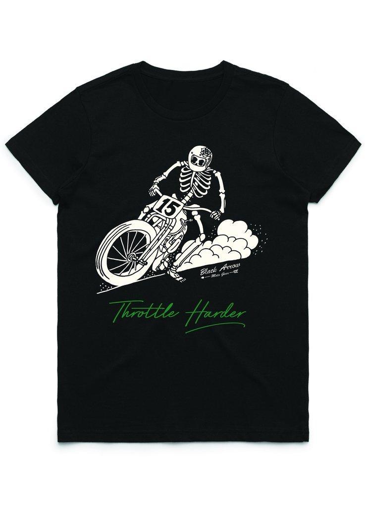 Black Arrow - Black Arrow Ladies Throttle Harder T'Shirt - T-Shirts - Salt Flats Clothing
