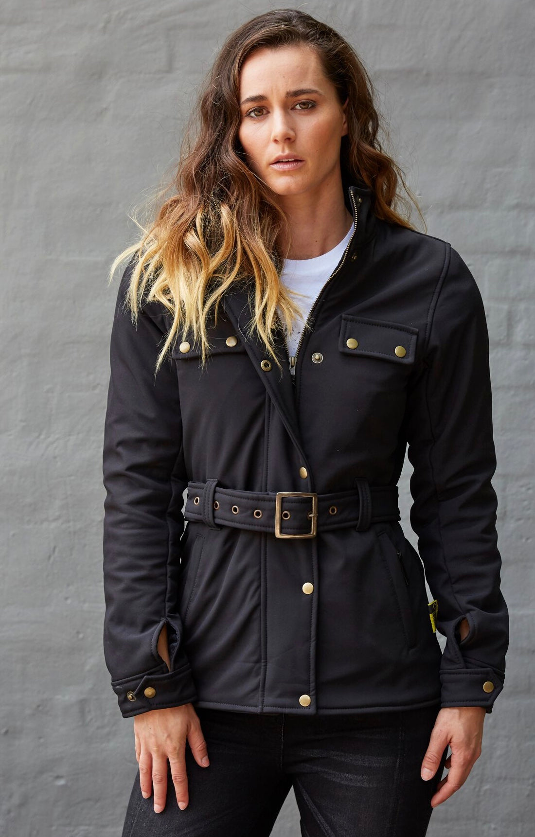Merla Moto Blackbird Ladies British Trench Softshell Jacket