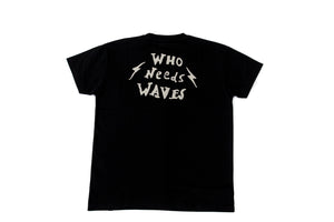Wheels and Waves Lightning T'Shirt in Black