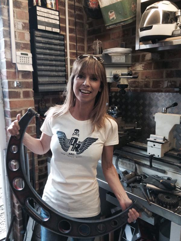 Oily Rag Clothing - Oily Rag Clothing Ladies Motorcycle Club T'Shirt in Linen - T-Shirts - Salt Flats Clothing