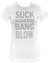 Oily Rag Clothing - Oily Rag Clothing Ladies Suck Squeeze Bang Blow Relax T'Shirt in White - T-Shirts - Salt Flats Clothing