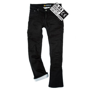 Resurgence Gear Inc. - Resurgence Gear® Voyager PEKEV® Jet Black Ladies Motorcycle Jeans - Ladies Trousers - Salt Flats Clothing