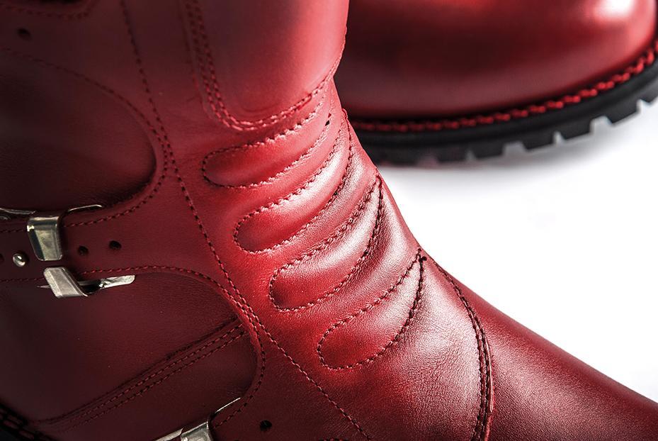 Motorcycle store boots red