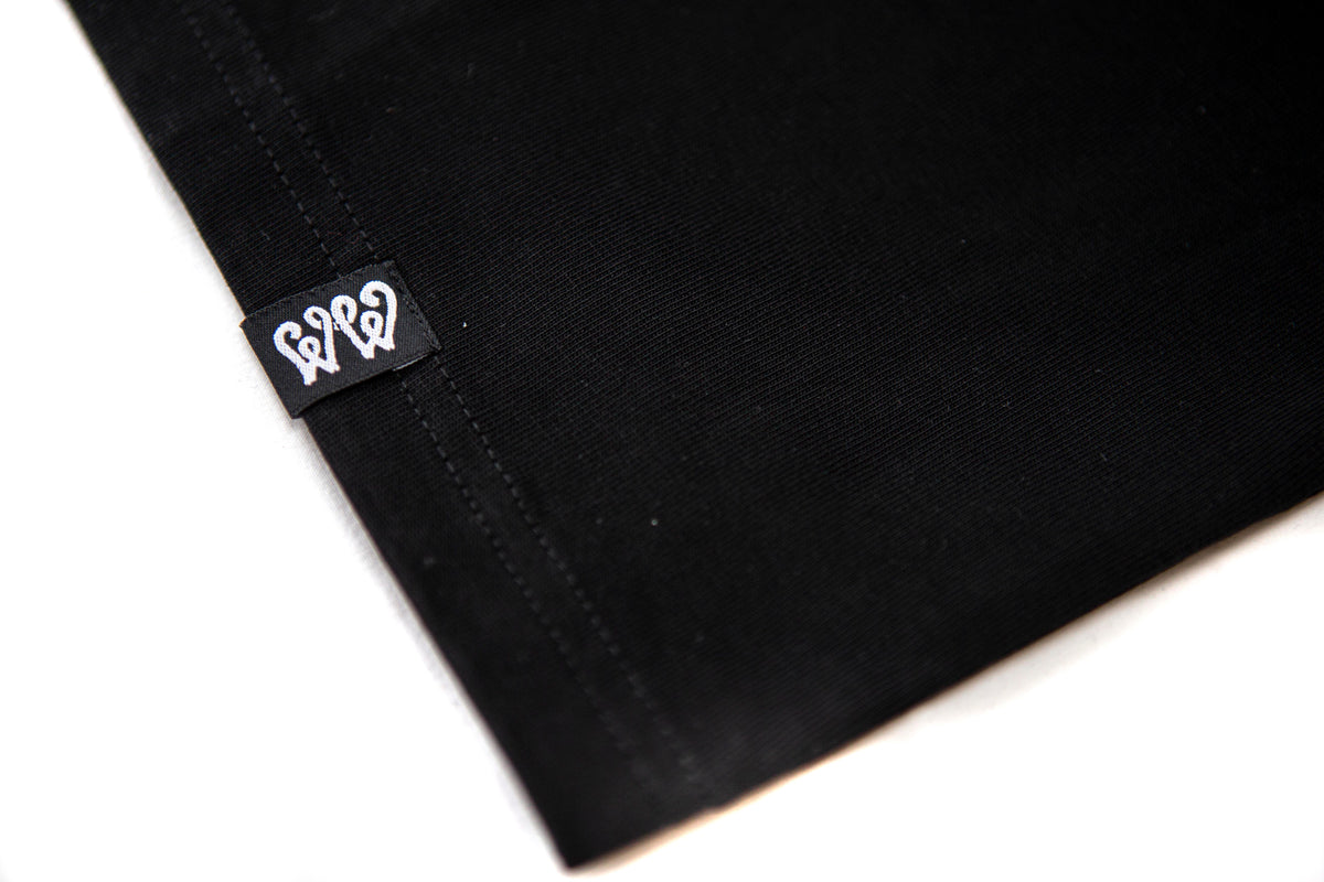 Wheels and Waves Thunder Bolt Long Sleeve T'Shirt in Black